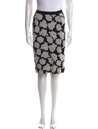 Nina Ricci Floral Print Knee-Length Skirt