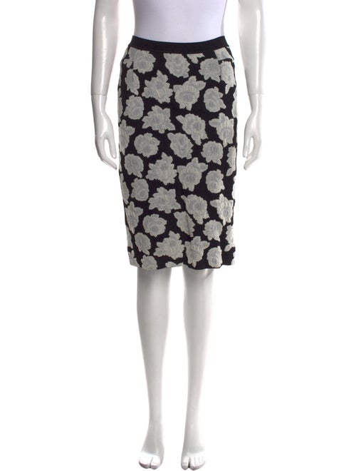 Nina Ricci Floral Print Knee-Length Skirt