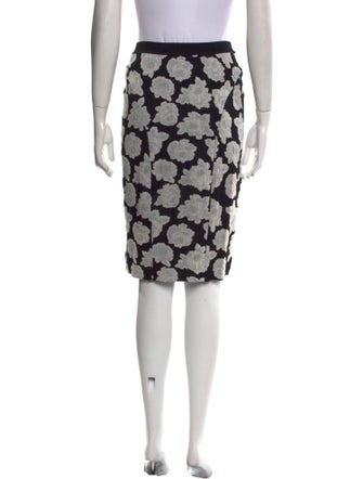 Nina Ricci Floral Print Knee-Length Skirt