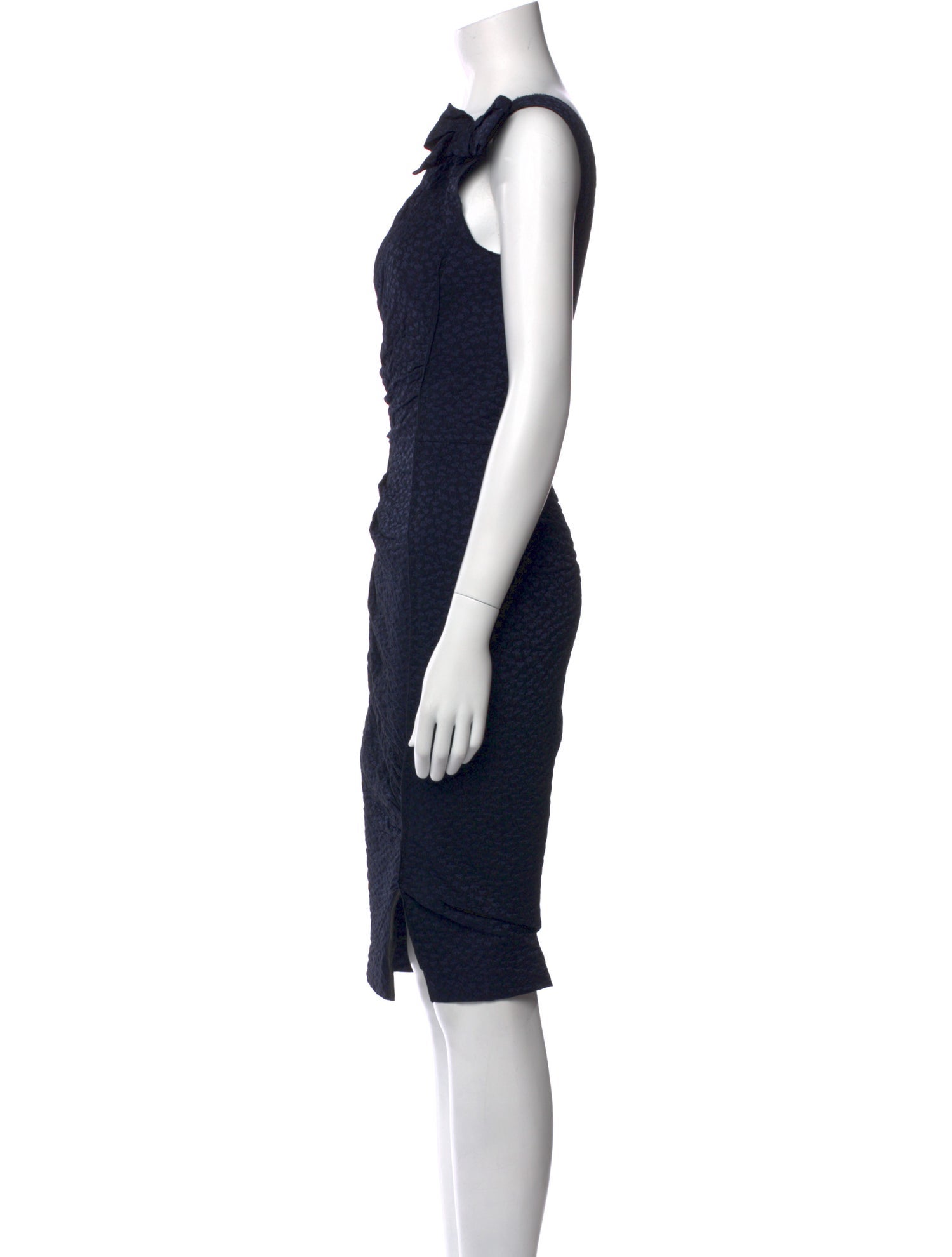Nina Ricci Square Neckline Knee-Length Dress