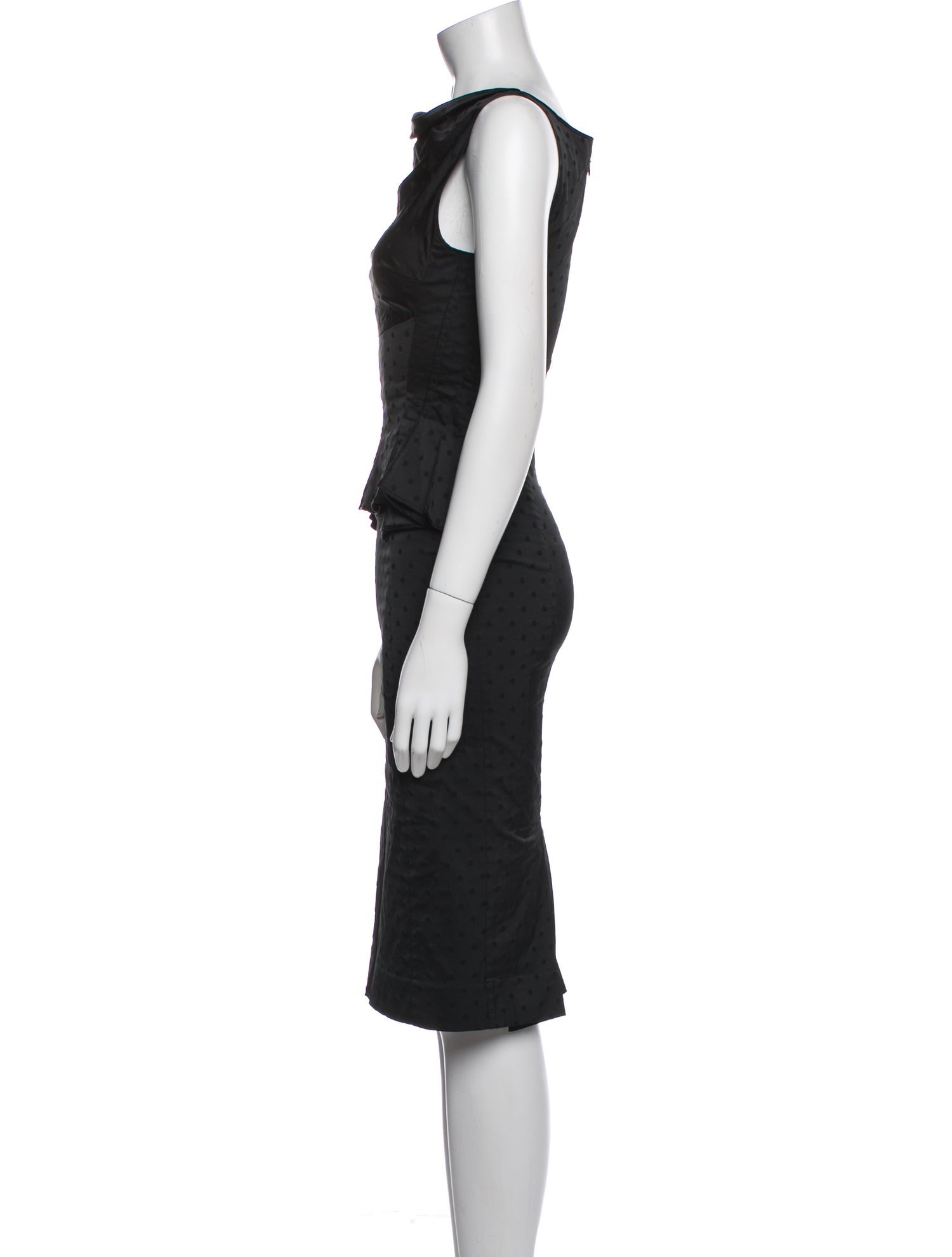 Nina Ricci Cowl Neck Midi Length Dress