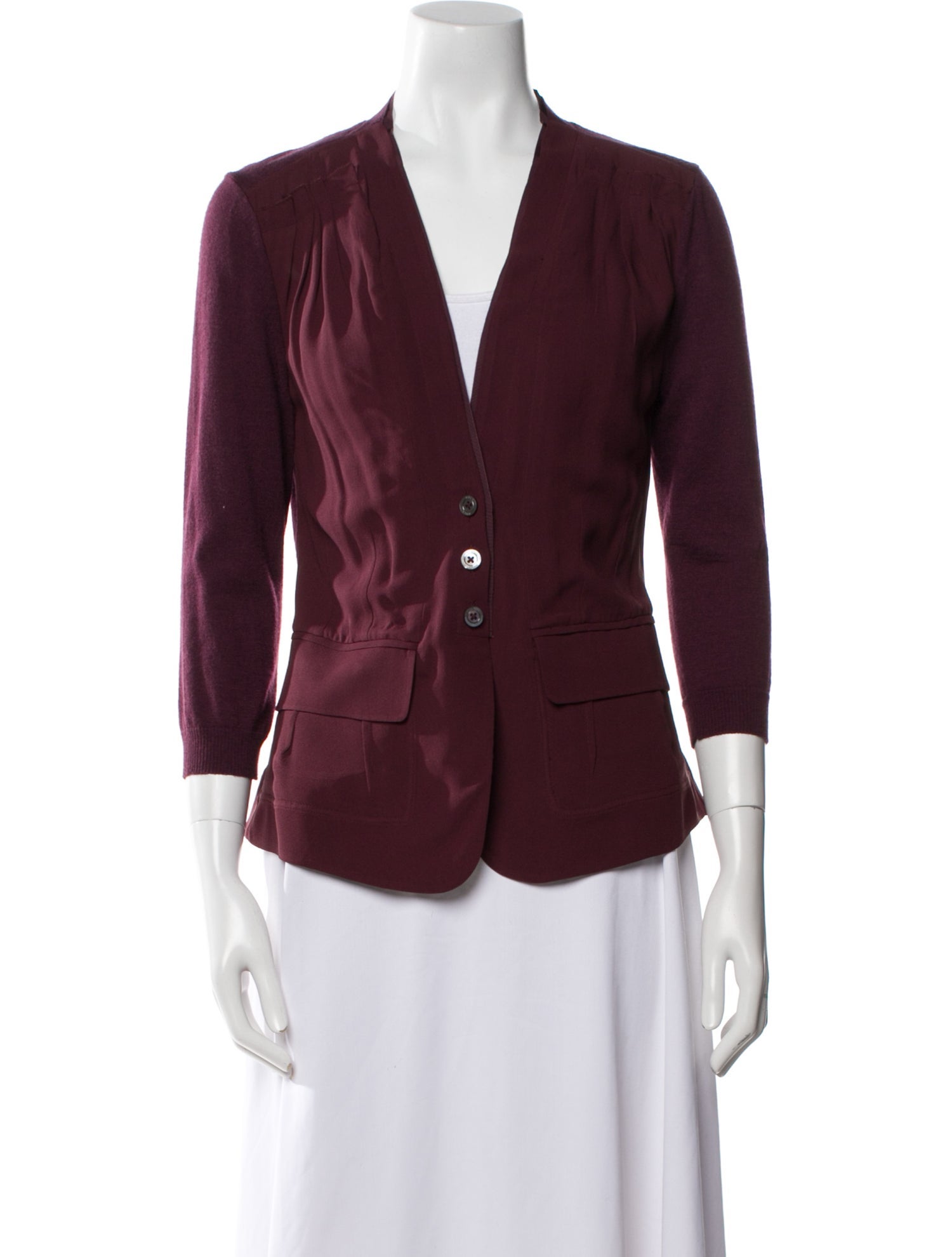 Nina Ricci Silk V-Neck Sweater