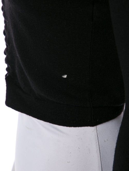 Nina Ricci V-Neck Three-Quarter Sleeve Crop Top