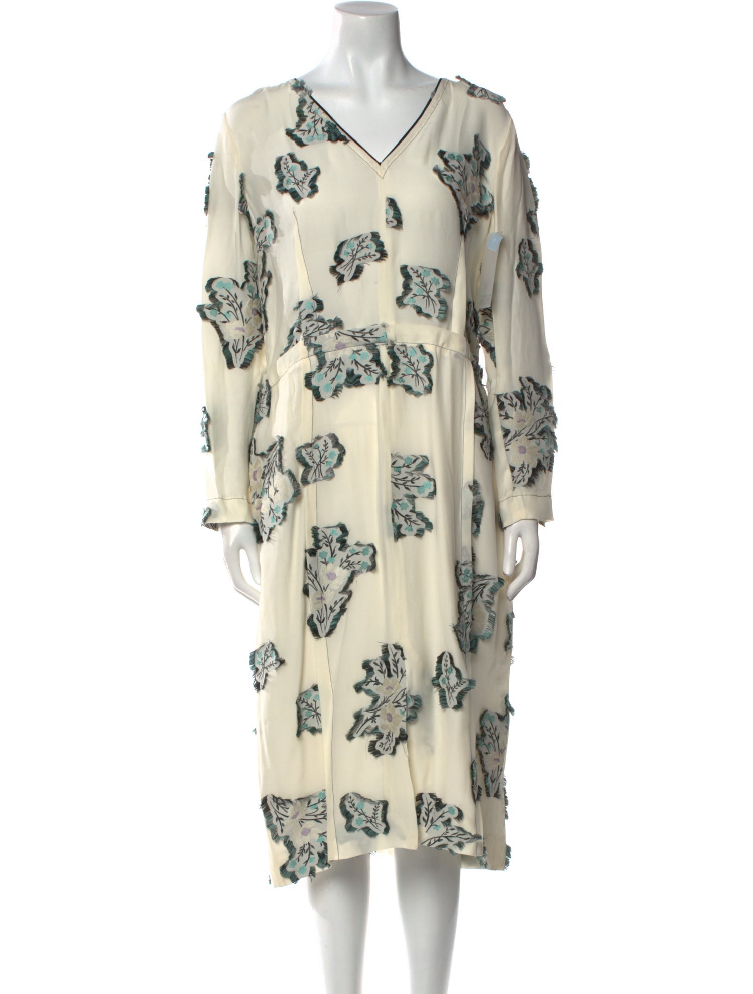 Nina Ricci Floral Print Midi Length Dress