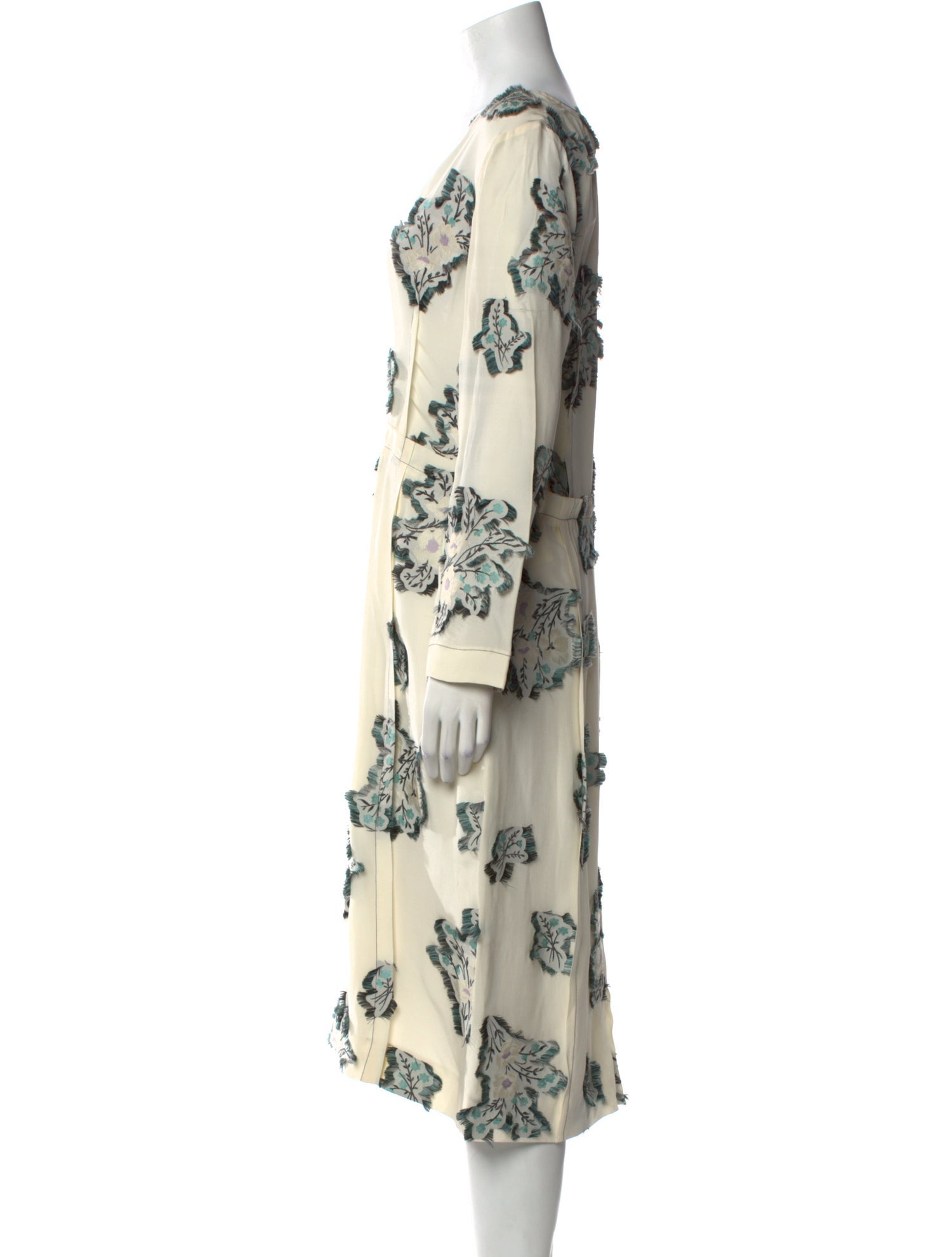Nina Ricci Floral Print Midi Length Dress