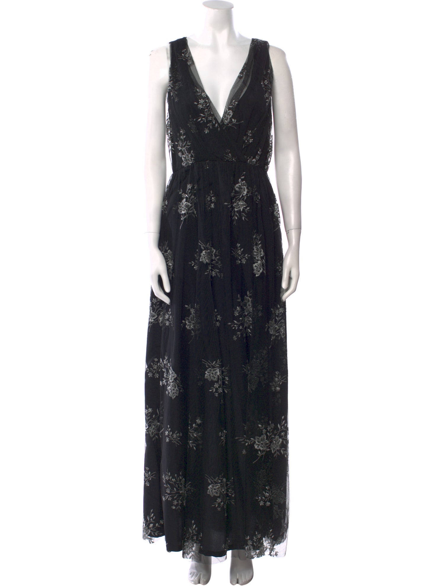 Nina Ricci Floral Print Long Dress