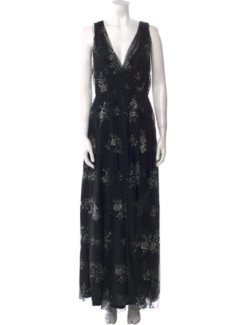 Nina Ricci Floral Print Long Dress