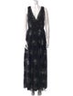 Nina Ricci Floral Print Long Dress