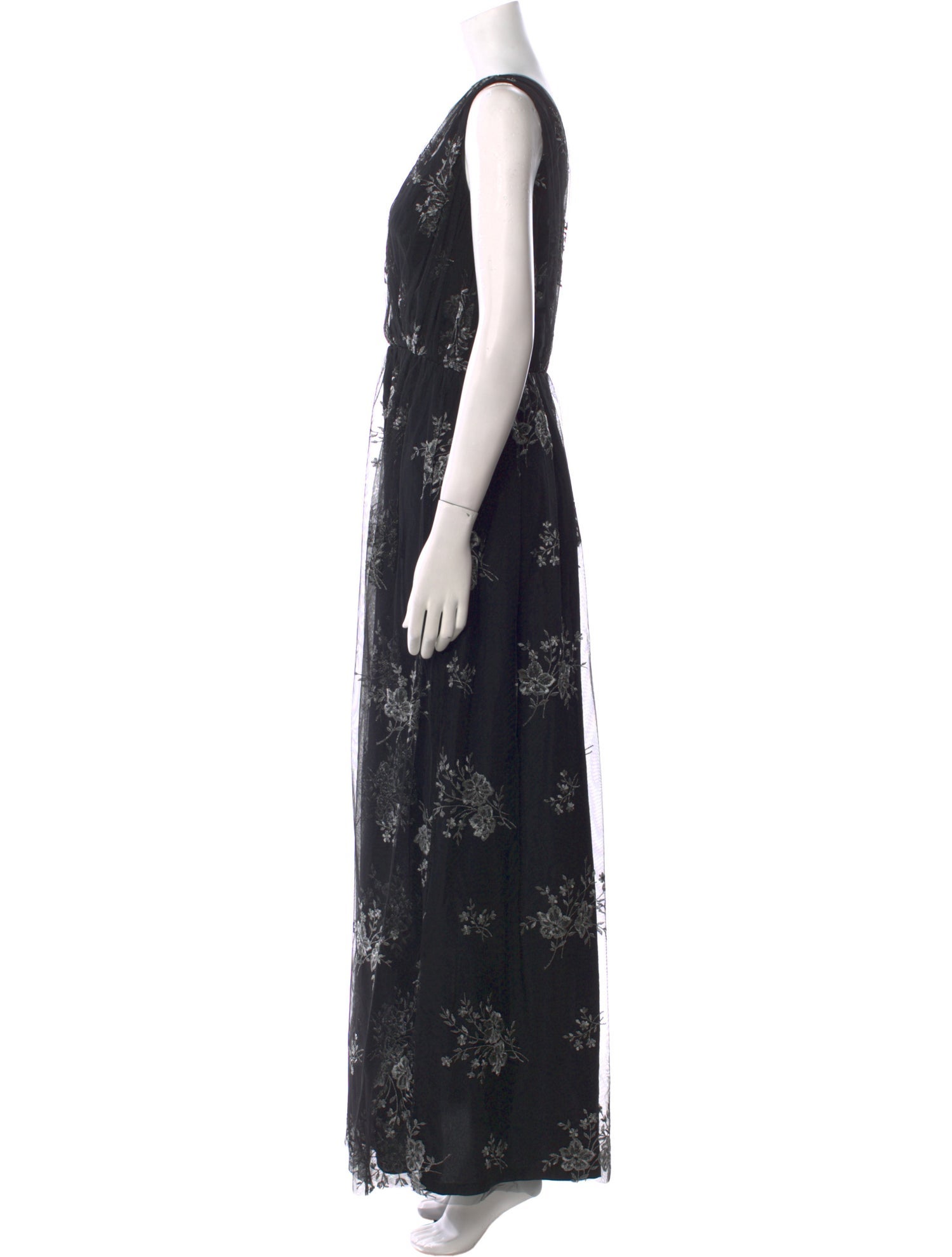 Nina Ricci Floral Print Long Dress