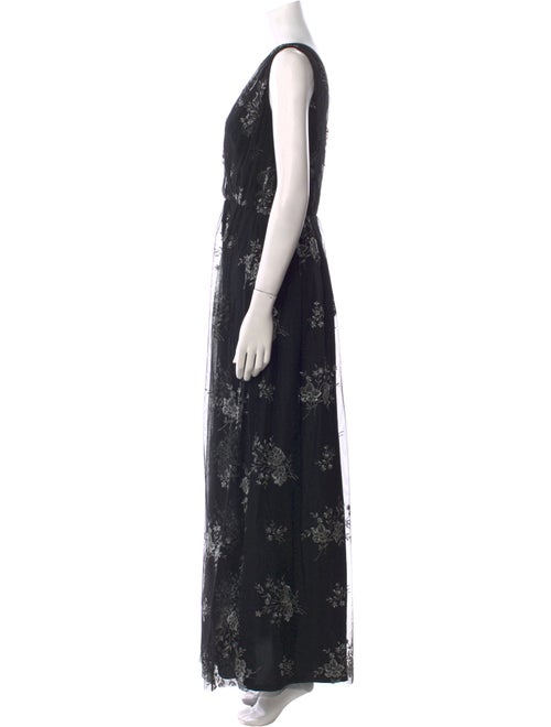 Nina Ricci Floral Print Long Dress