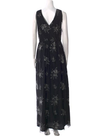 Nina Ricci Floral Print Long Dress
