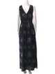 Nina Ricci Floral Print Long Dress