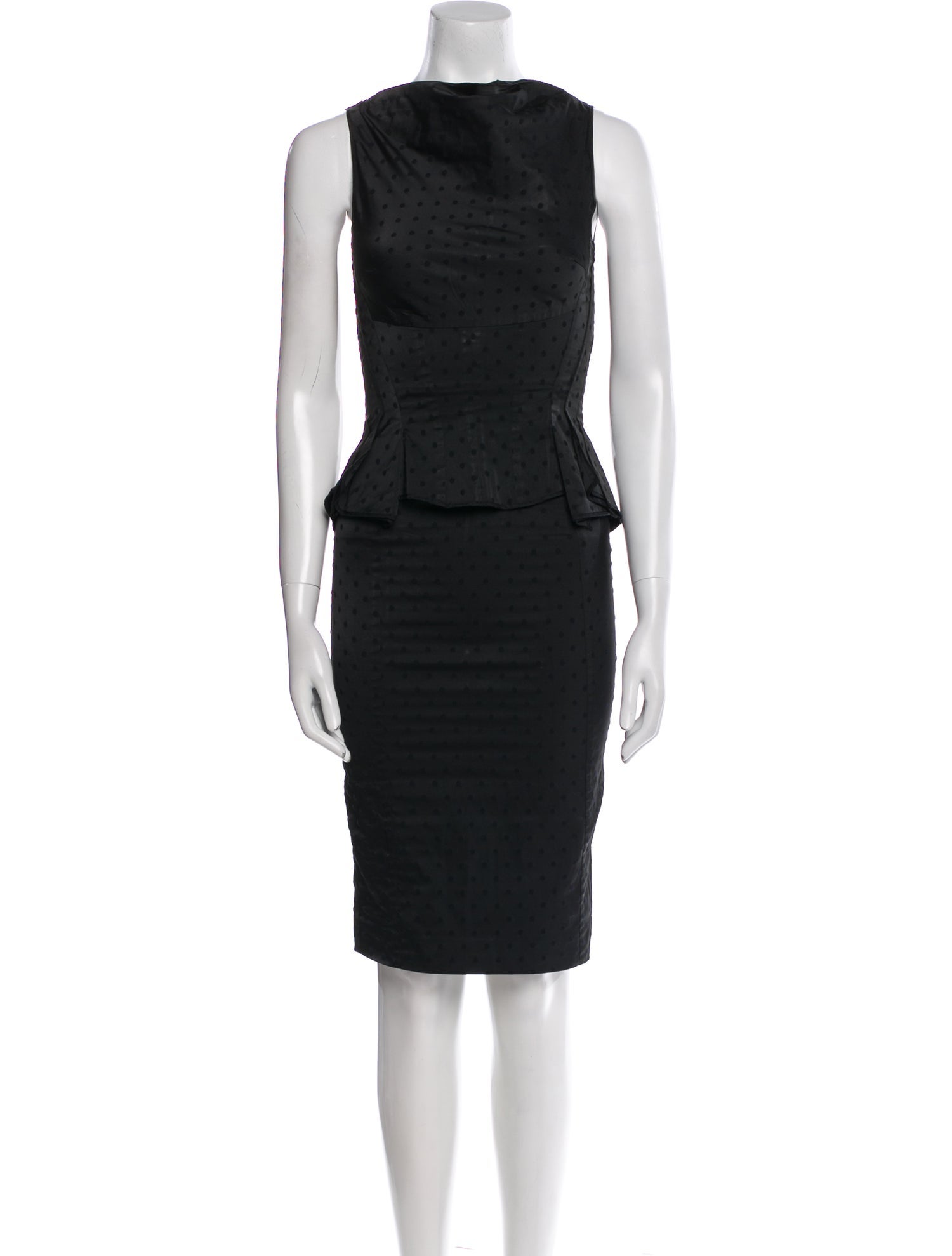 Nina Ricci Bateau Neckline Midi Length Dress