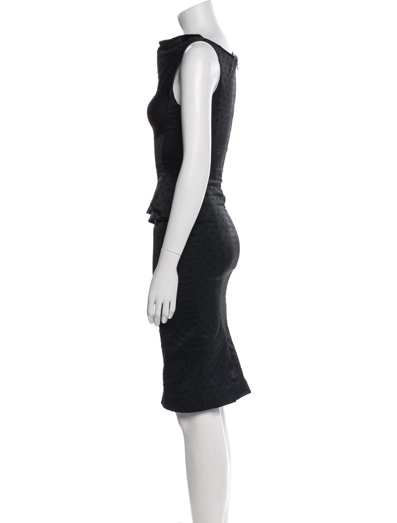 Nina Ricci Bateau Neckline Midi Length Dress