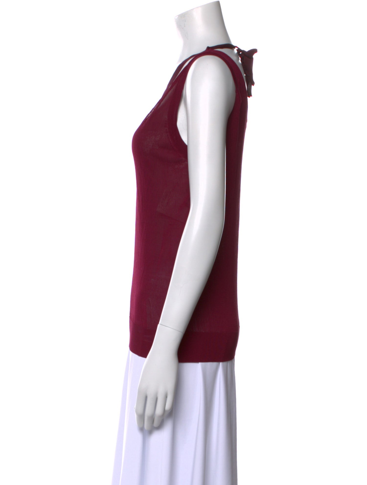 Nina Ricci Silk V-Neck Top