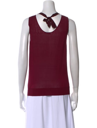 Nina Ricci Silk V-Neck Top