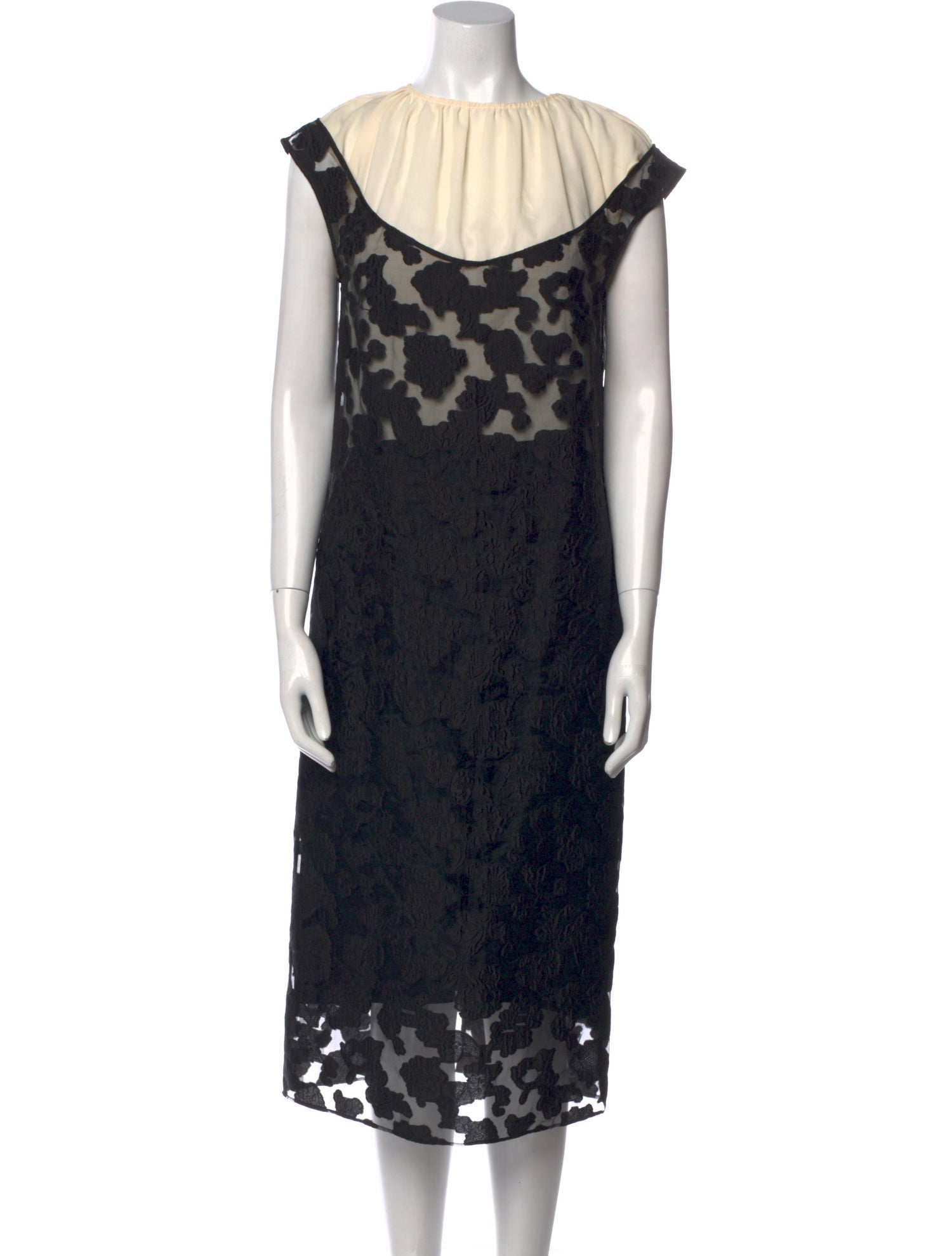 Nina Ricci Lace Pattern Midi Length Dress