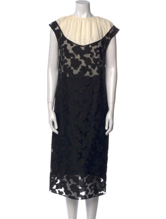 Nina Ricci Lace Pattern Midi Length Dress