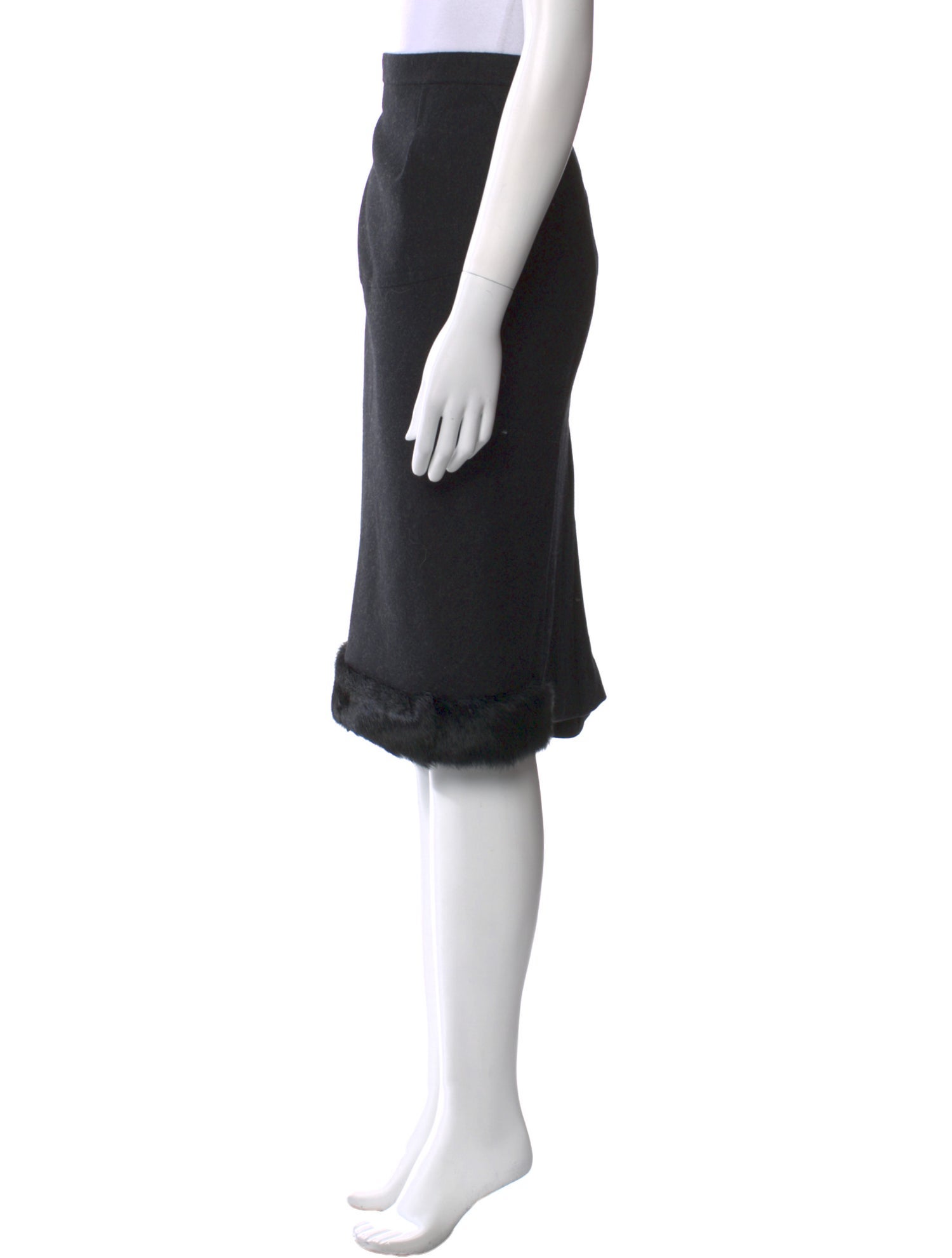 Nina Ricci Virgin Wool Knee-Length Skirt w/ Tags