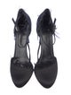 Nina Ricci Satin Feather Trim D'Orsay Pumps