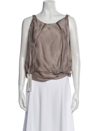 Nina Ricci Silk Scoop Neck Top