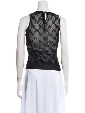 Nina Ricci Lace Pattern Scoop Neck Top
