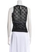 Nina Ricci Lace Pattern Scoop Neck Top