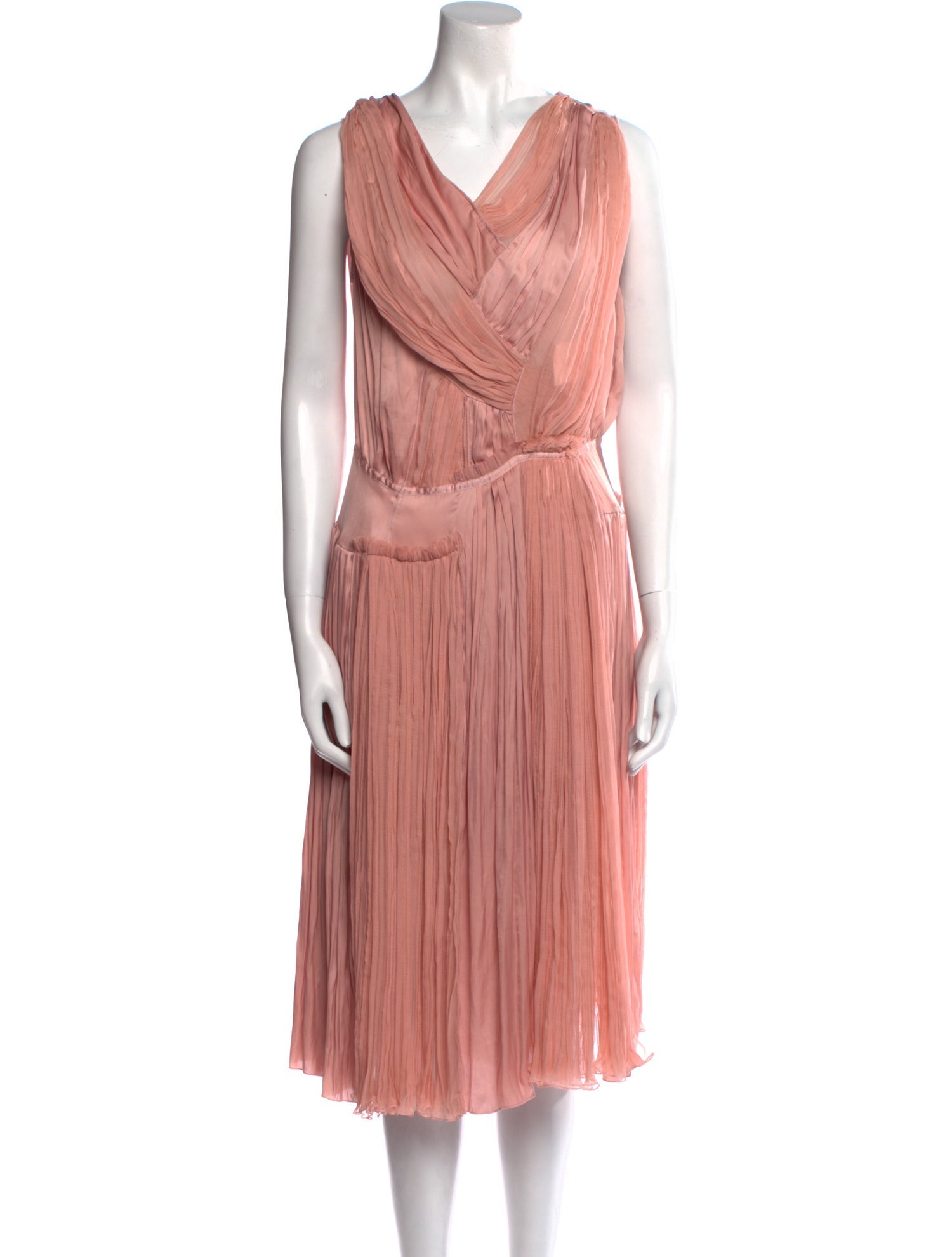 Nina Ricci Cowl Neck Midi Length Dress