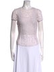 Nina Ricci Lace Pattern Crew Neck Top