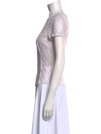 Nina Ricci Lace Pattern Crew Neck Top