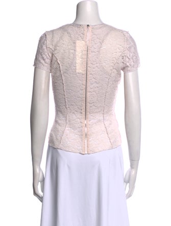 Nina Ricci Lace Pattern Crew Neck Top