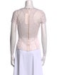 Nina Ricci Lace Pattern Crew Neck Top
