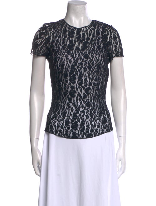 Nina Ricci Lace Pattern Crew Neck T-Shirt