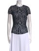 Nina Ricci Lace Pattern Crew Neck T-Shirt