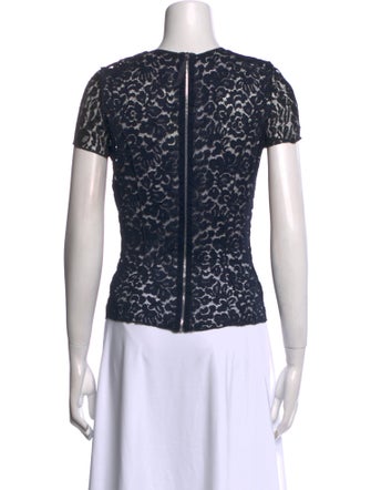 Nina Ricci Lace Pattern Crew Neck T-Shirt