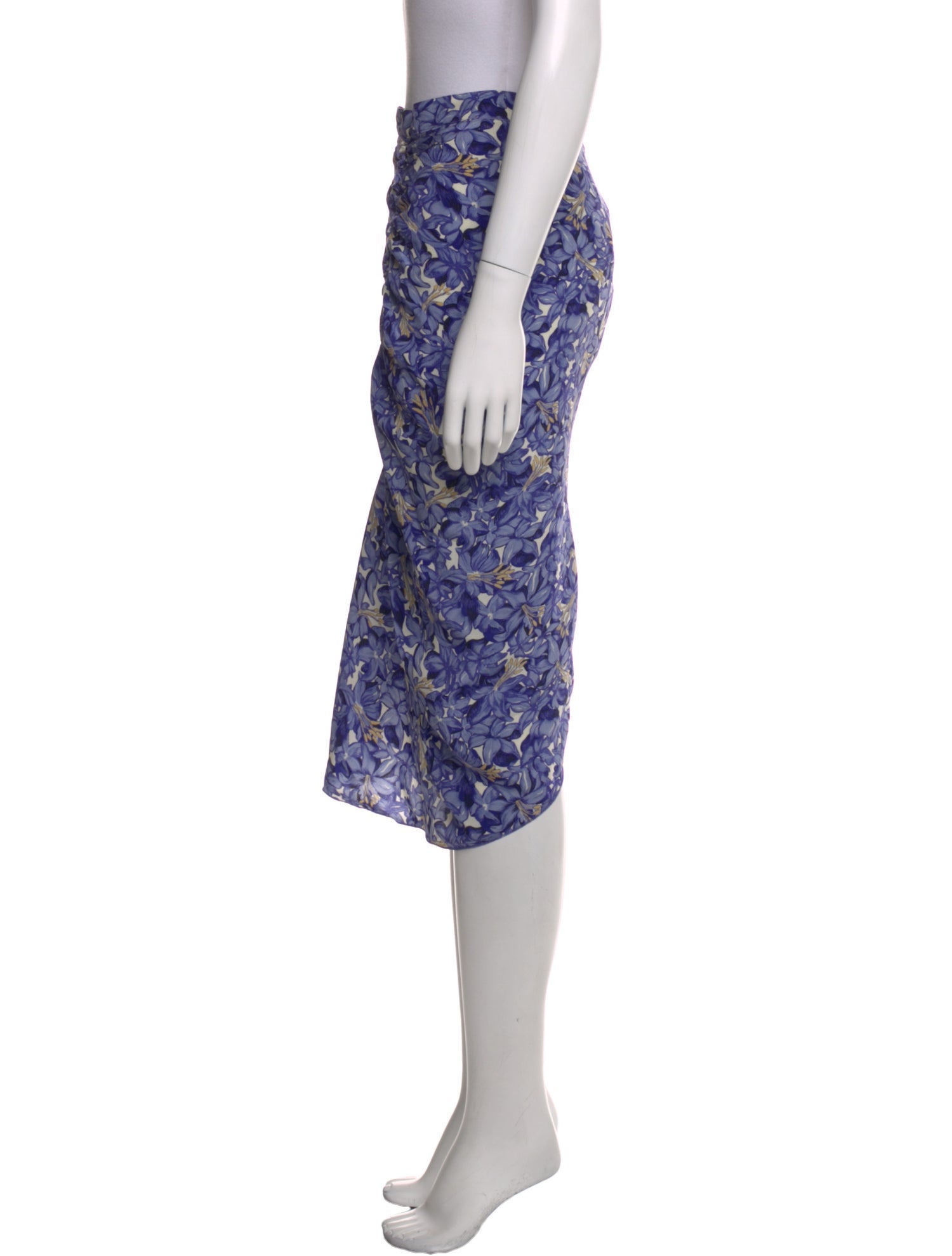 Nina Ricci Silk Knee-Length Skirt