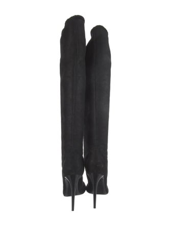 Nina Ricci Suede Faux Fur Trim Boots