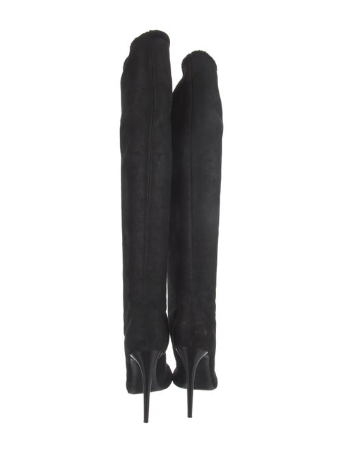 Nina Ricci Suede Faux Fur Trim Boots