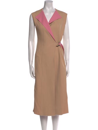 Nina Ricci Colorblock Pattern Long Dress