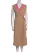 Nina Ricci Colorblock Pattern Long Dress