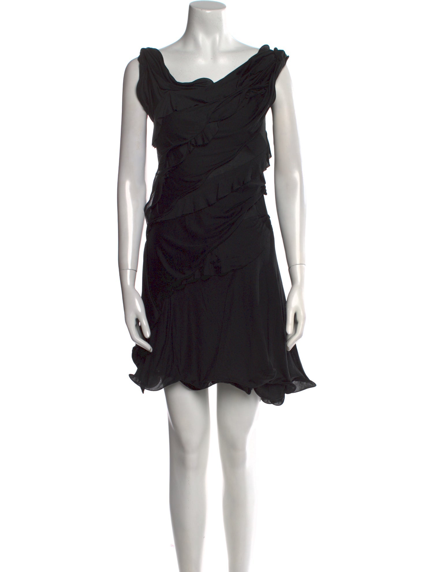 Nina Ricci Cowl Neck Mini Dress