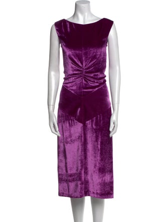 Nina Ricci Bateau Neckline Midi Length Dress