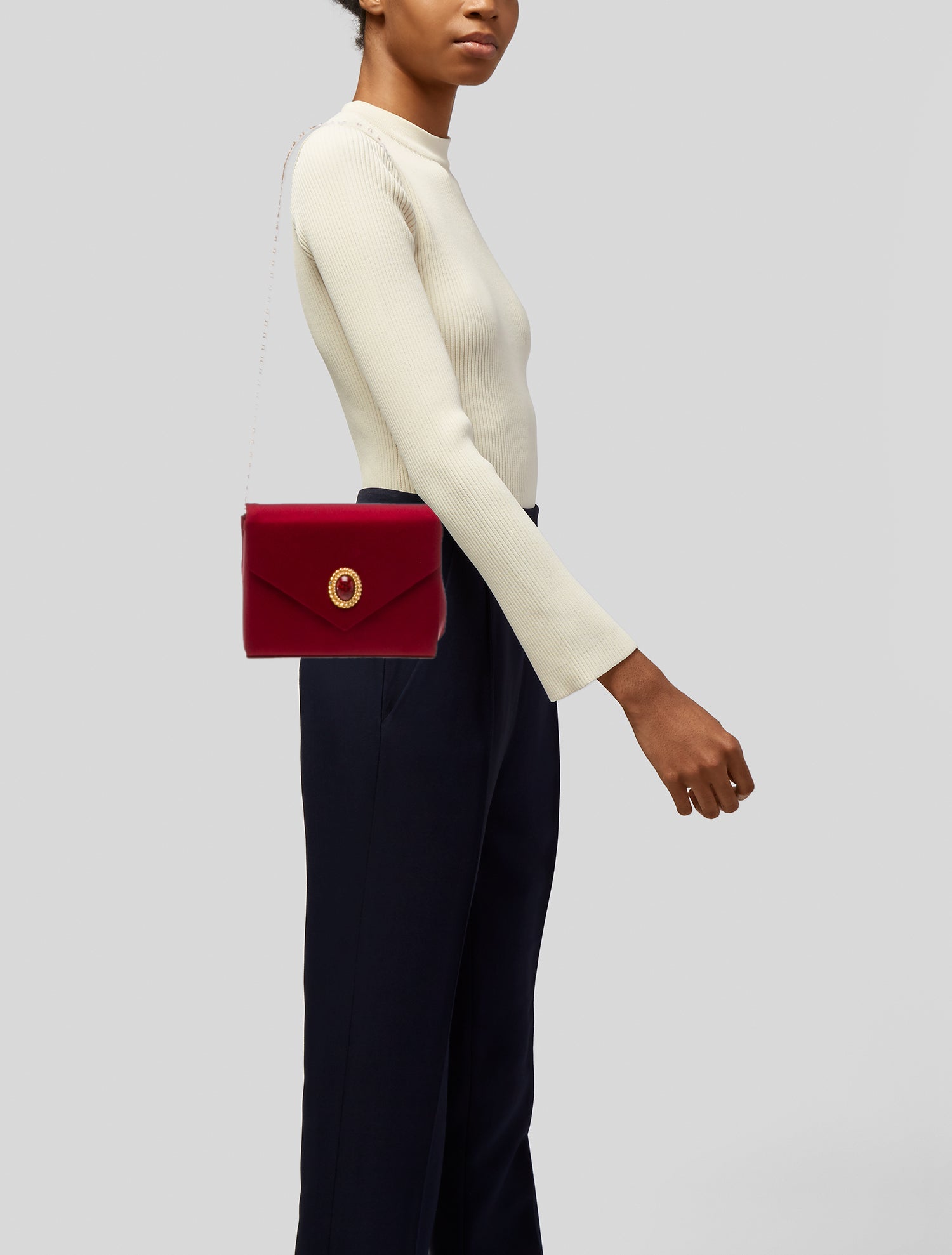 Nina Ricci Satin Shoulder Bag