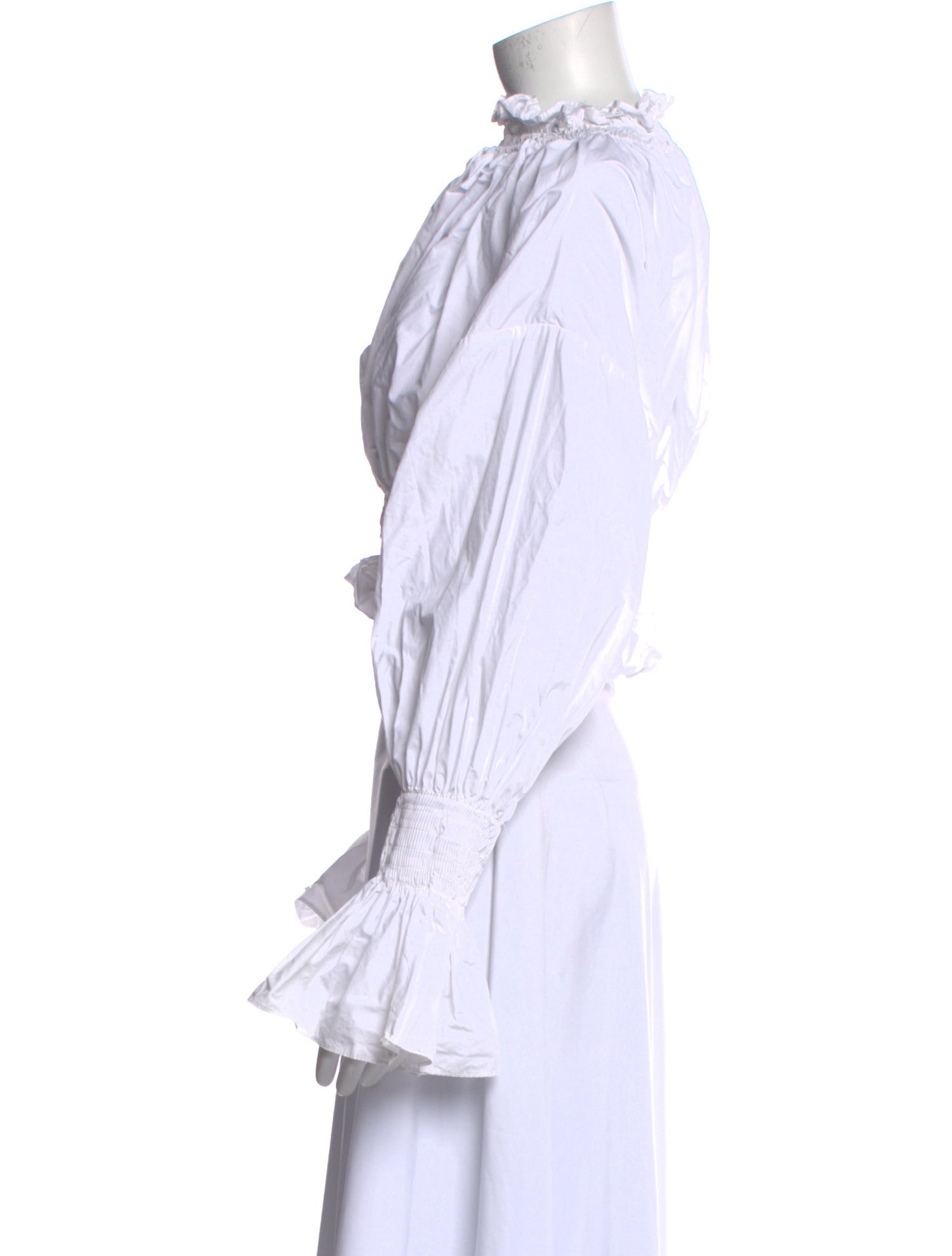 Nina Ricci Mock Neck Long Sleeve Crop Top