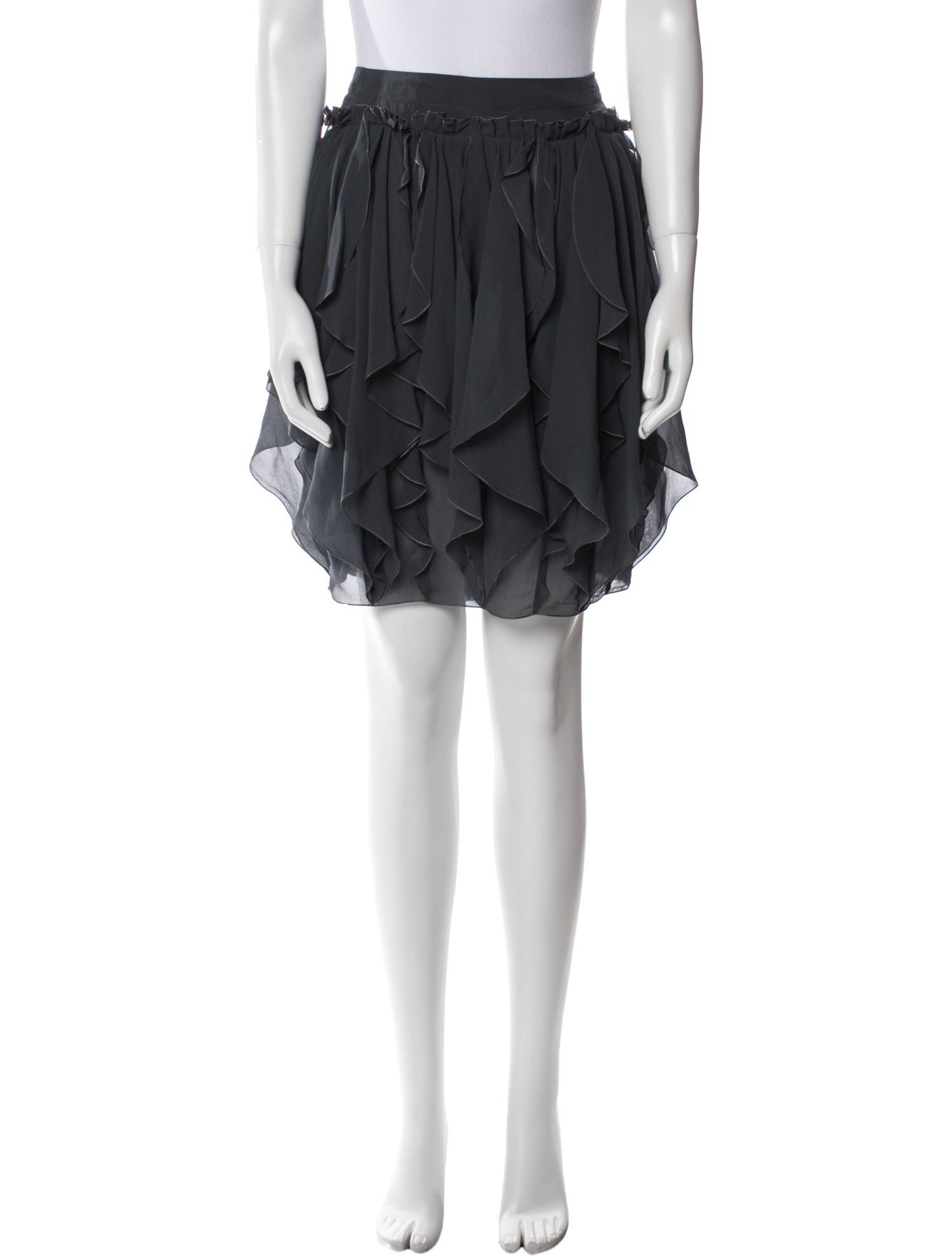 Nina Ricci Silk Knee-Length Skirt
