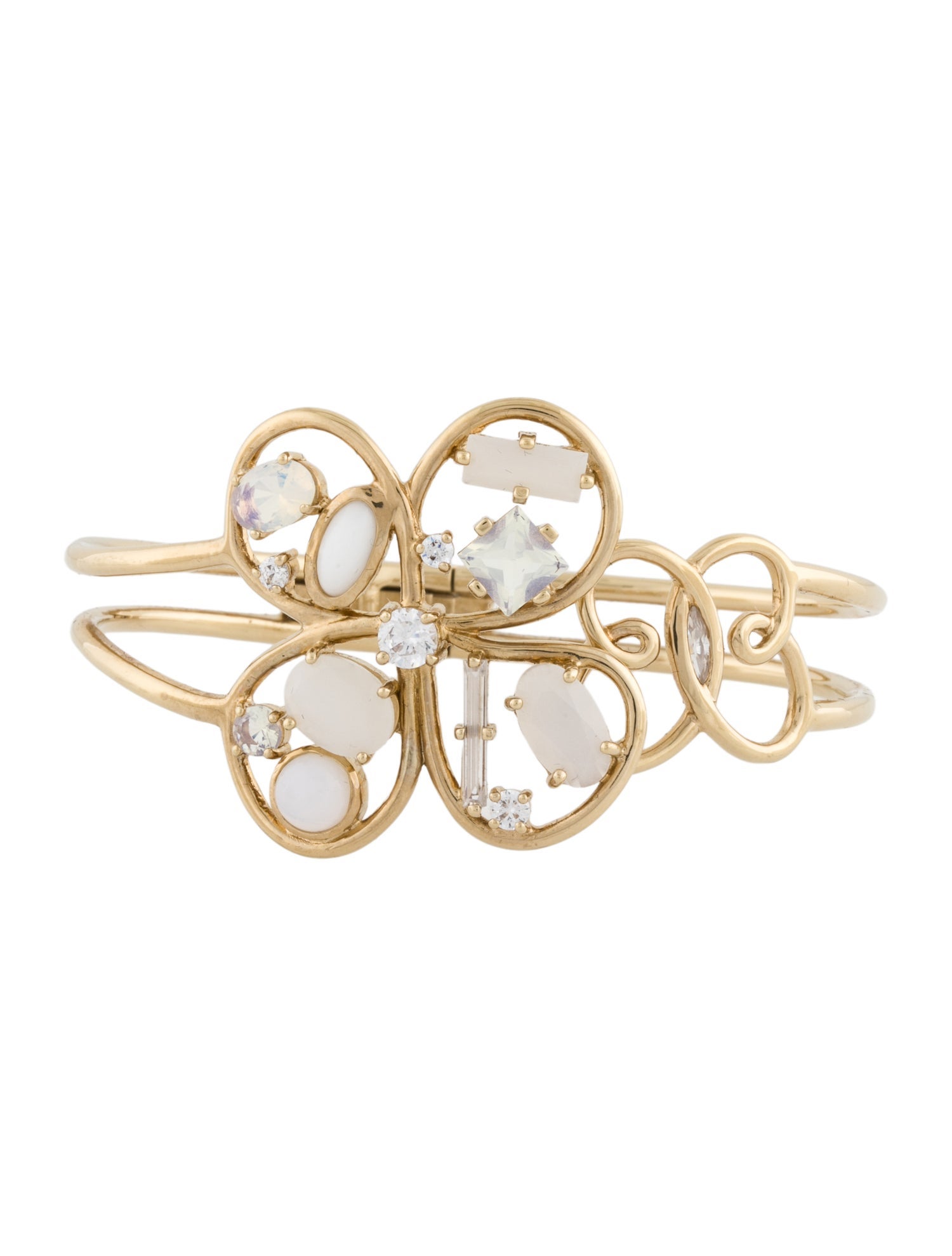 Nina Ricci Crystal Hinge Cuff Bracelet