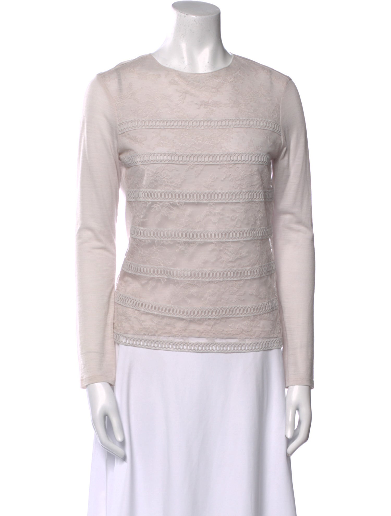 Nina Ricci Virgin Wool Crew Neck Top