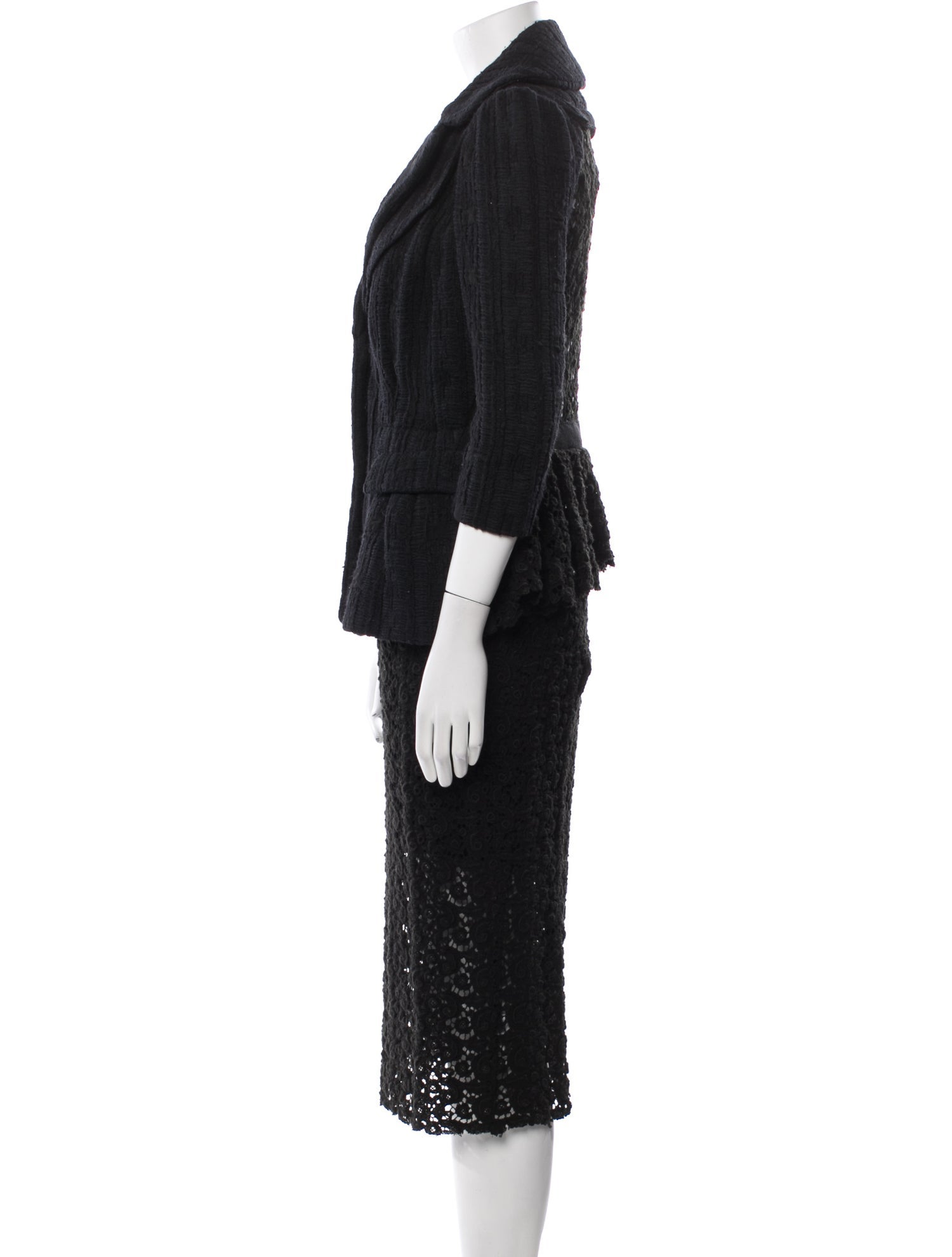 Nina Ricci Lace Pattern Skirt Suit