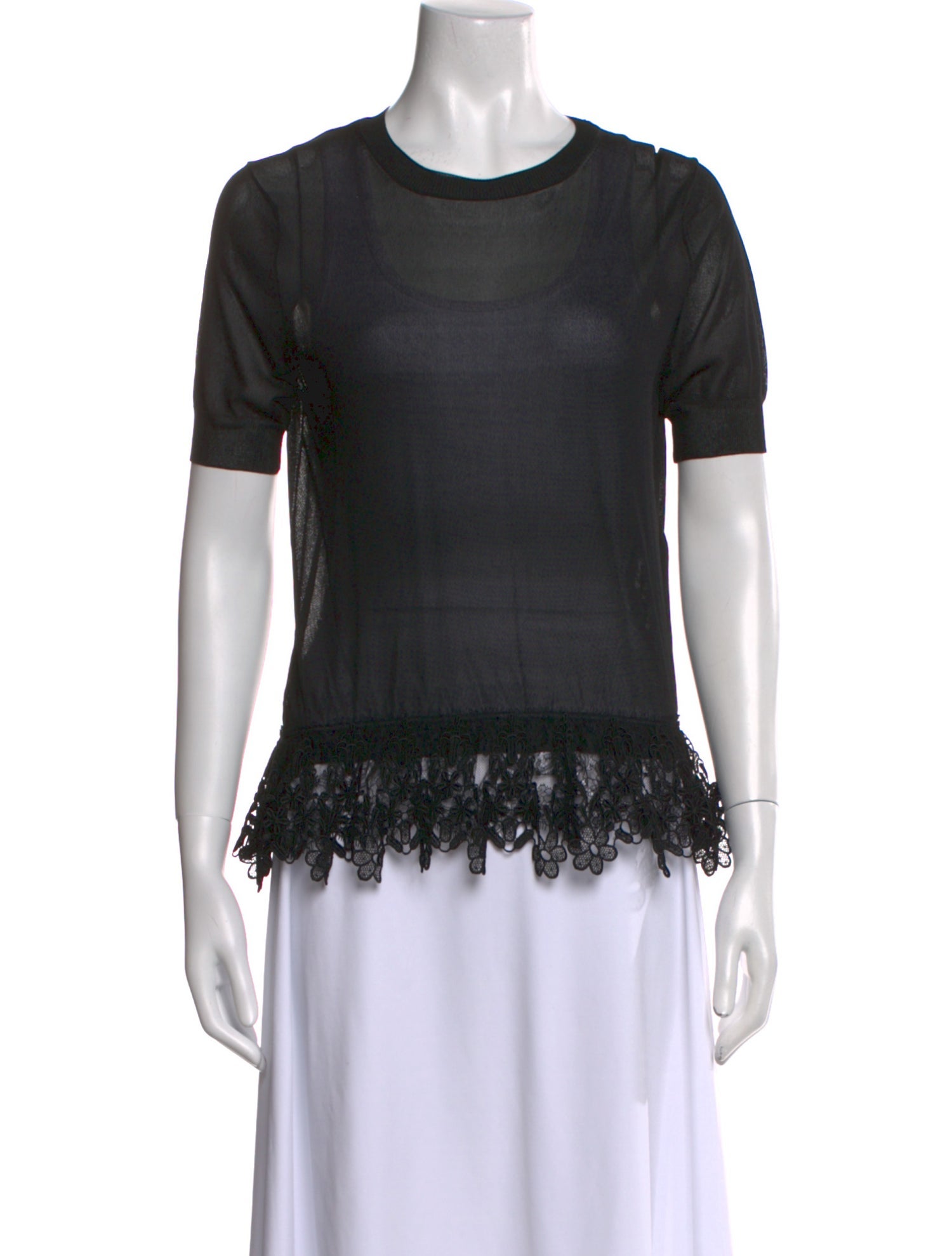 Nina Ricci Silk Crew Neck T-Shirt