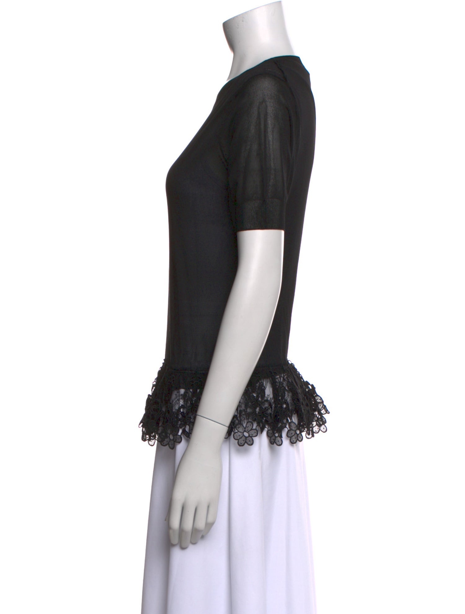 Nina Ricci Silk Crew Neck T-Shirt